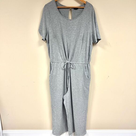 Tacera light grey jersey jumpsuit   Size 2X - Picture 1 of 6